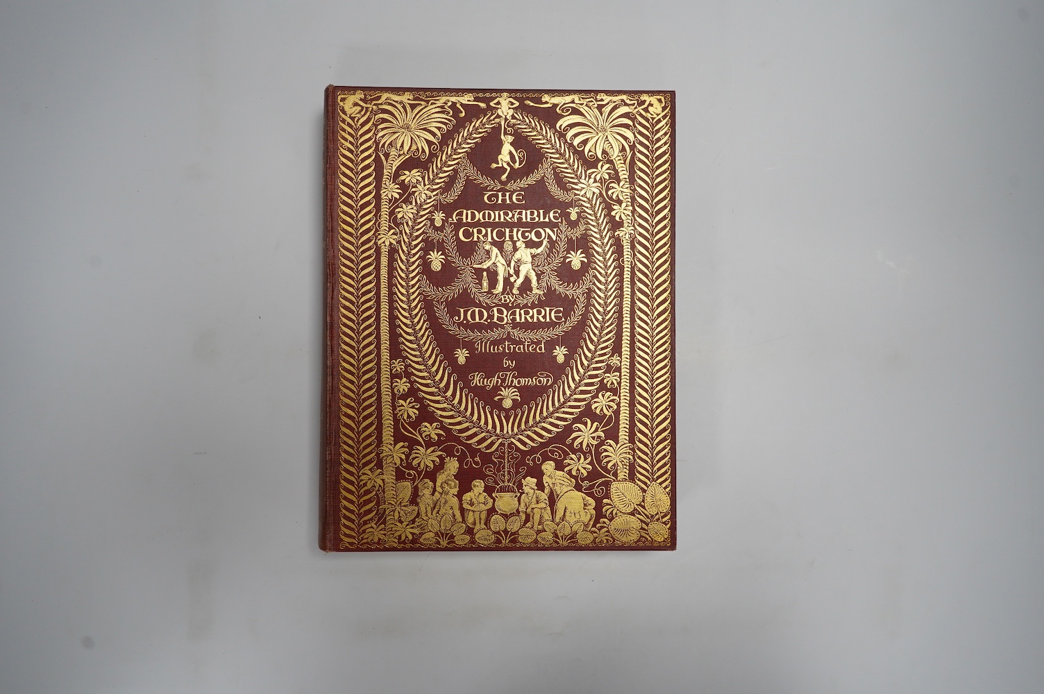 Thomson, Hugh (illustrator) - 5 works - Barrie, J.M - The Admirable Crichton, 4to, red pictorial cloth gilt, with 30 tipped-in colour plates, [1914]; Hawthorne, Nathaniel - The Scarlet Letter a Romance, 2nd edition, 4to,